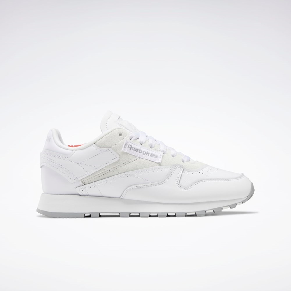 Reebok Classic Leather Make It Yours Shoes Blancas Gris | 30ABQGMLZ