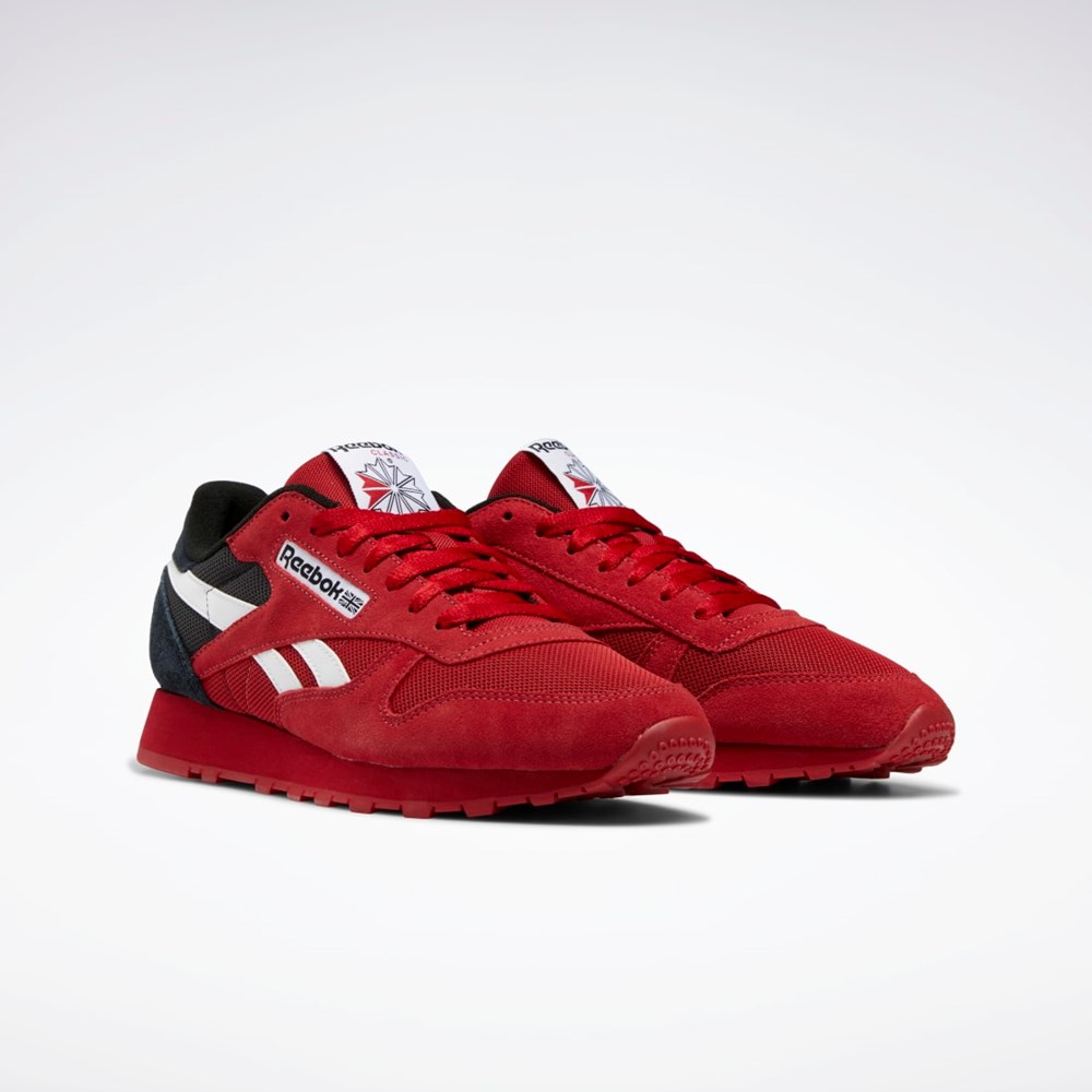 Reebok Classic Leather Make It Yours Shoes Rojas Blancas Negras | 59PGXJRZT