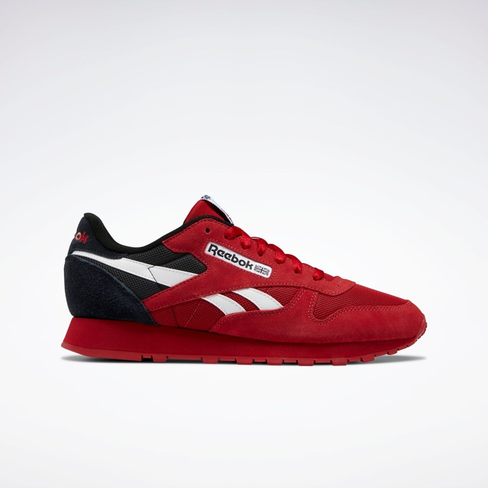 Reebok Classic Leather Make It Yours Shoes Rojas Blancas Negras | 59PGXJRZT