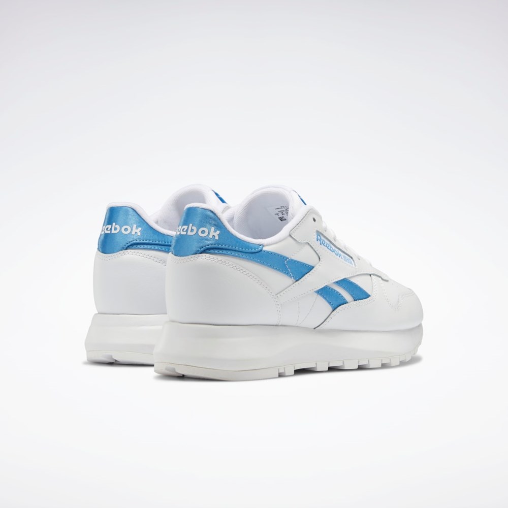 Reebok Classic Leather SP Shoes Blancas Blancas Azules | 38JIKLPCX
