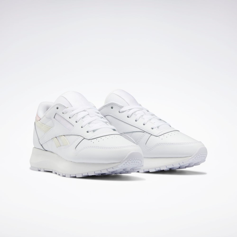 Reebok Classic Leather SP Shoes Blancas Blancas Rosas | 43TSFCYXQ