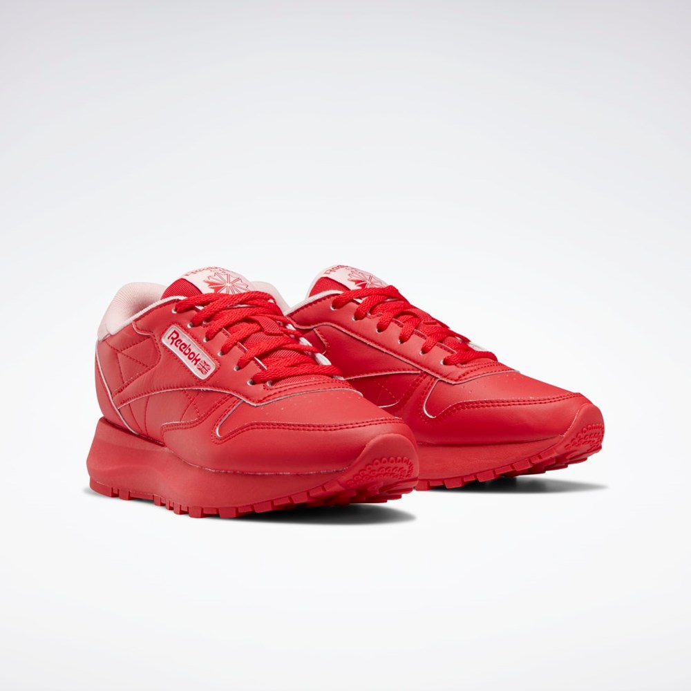 Reebok Classic Leather SP Shoes - Grade School Rojas Rosas Rojas | 18YJDZUTK