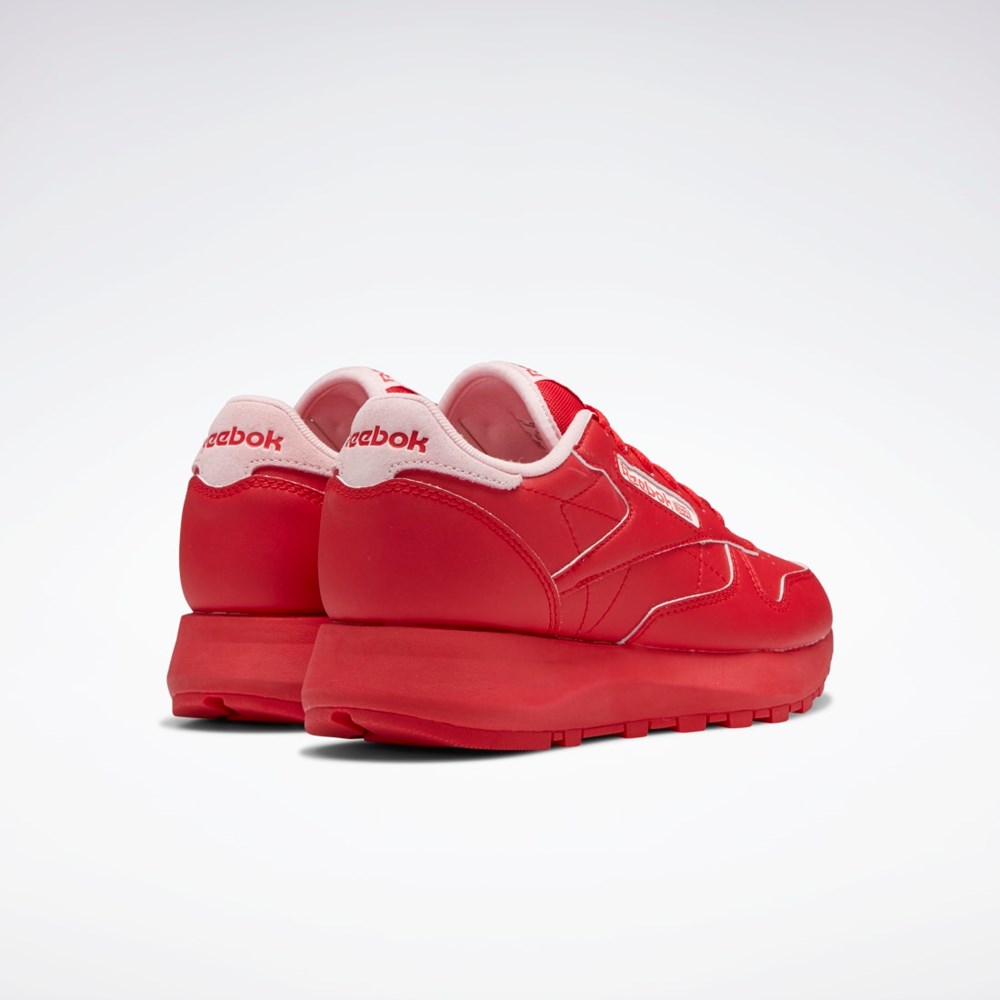 Reebok Classic Leather SP Shoes - Grade School Rojas Rosas Rojas | 18YJDZUTK