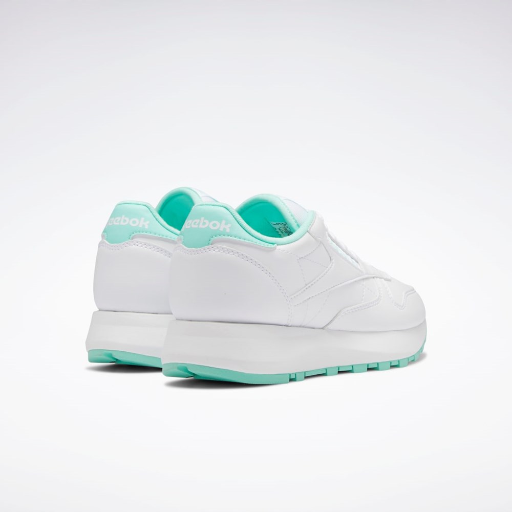 Reebok Classic Leather SP Shoes - Grade School Blancas Verde Menta Blancas | 62GCTUMVI