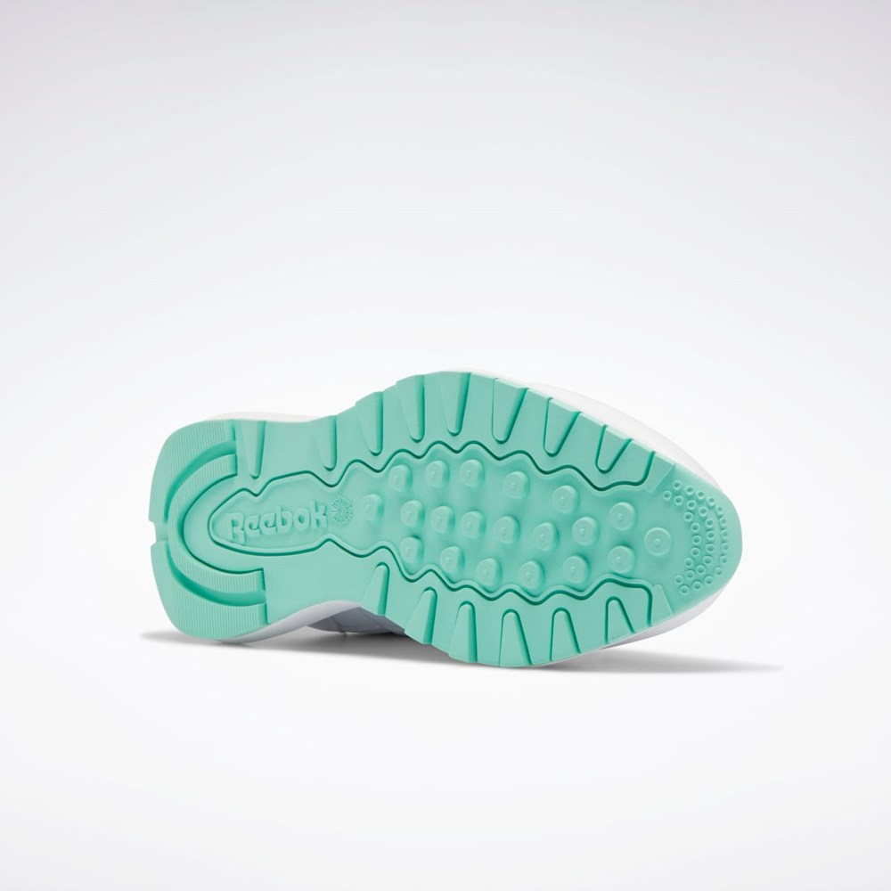 Reebok Classic Leather SP Shoes - Grade School Blancas Verde Menta Blancas | 62GCTUMVI