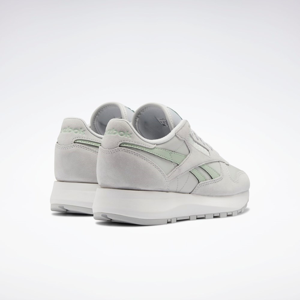 Reebok Classic Leather SP Shoes Gris Gris Verde Menta | 70QTZHWSJ