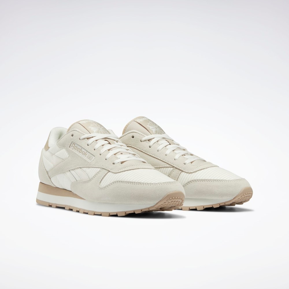 Reebok Classic Leather Shoes Beige | 76IMDGHUZ