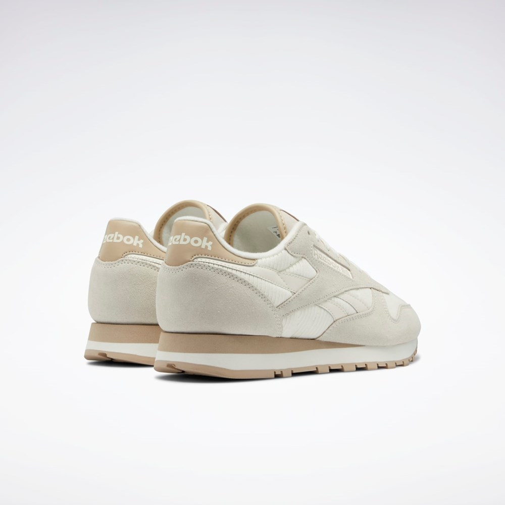 Reebok Classic Leather Shoes Beige | 76IMDGHUZ