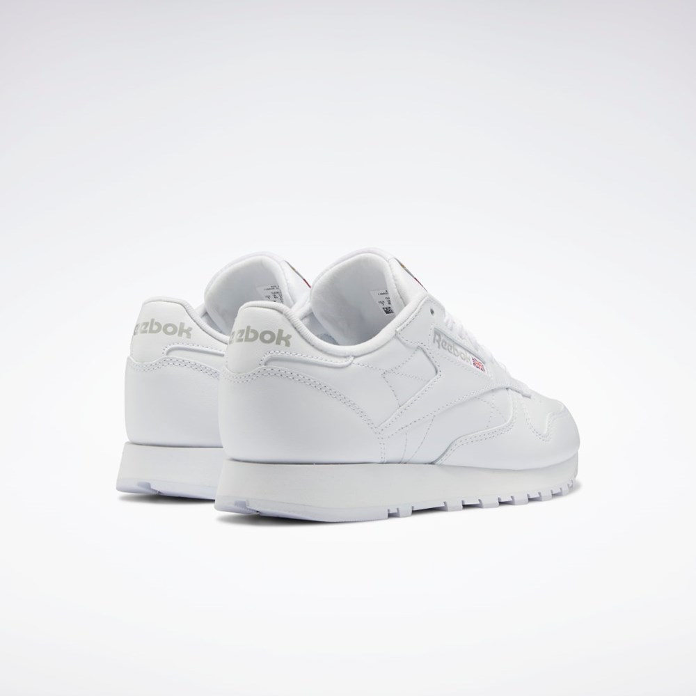Reebok Classic Leather Shoes Blancas Blancas Gris | 23YHRCJZP