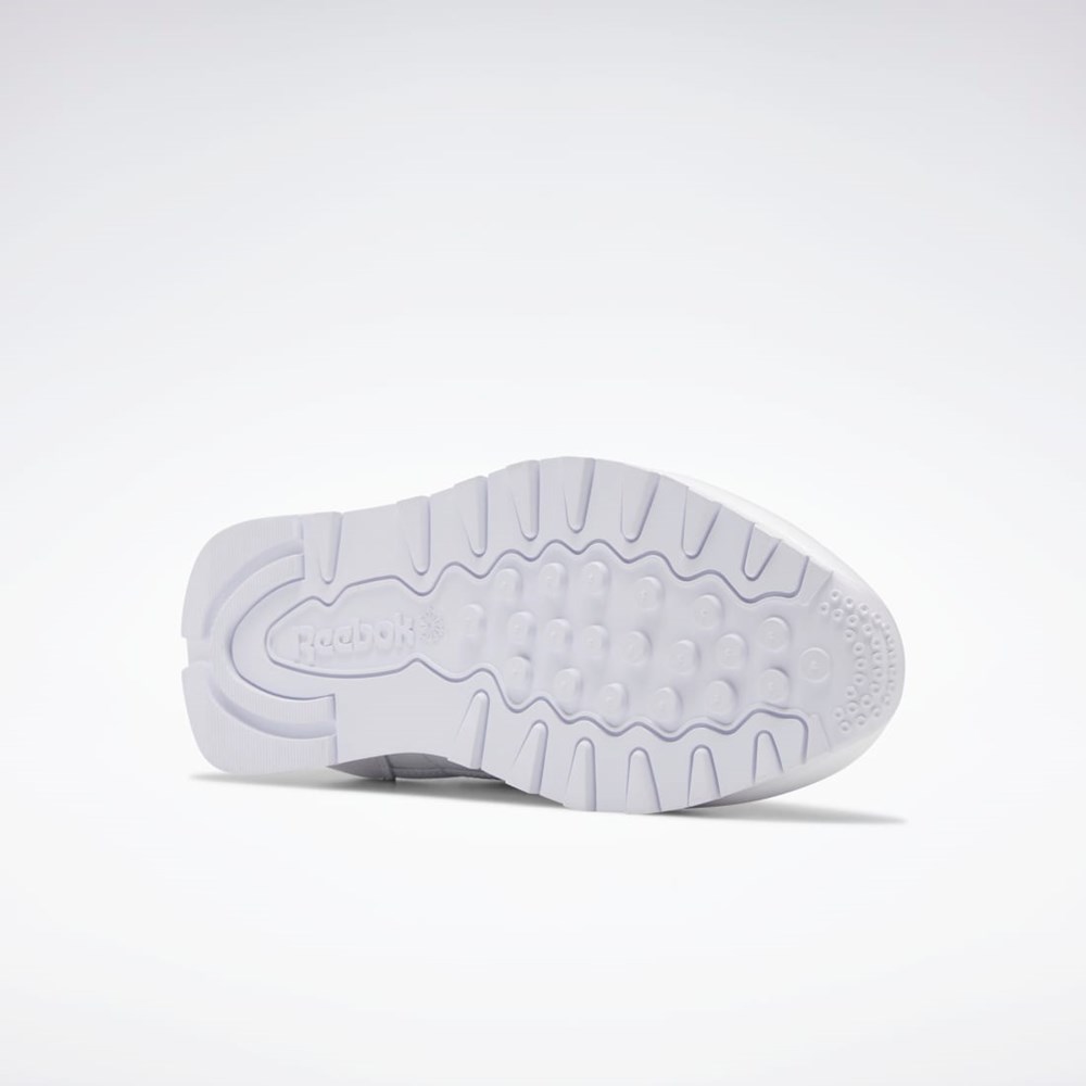 Reebok Classic Leather Shoes Blancas Blancas Gris | 37TUMIDEB