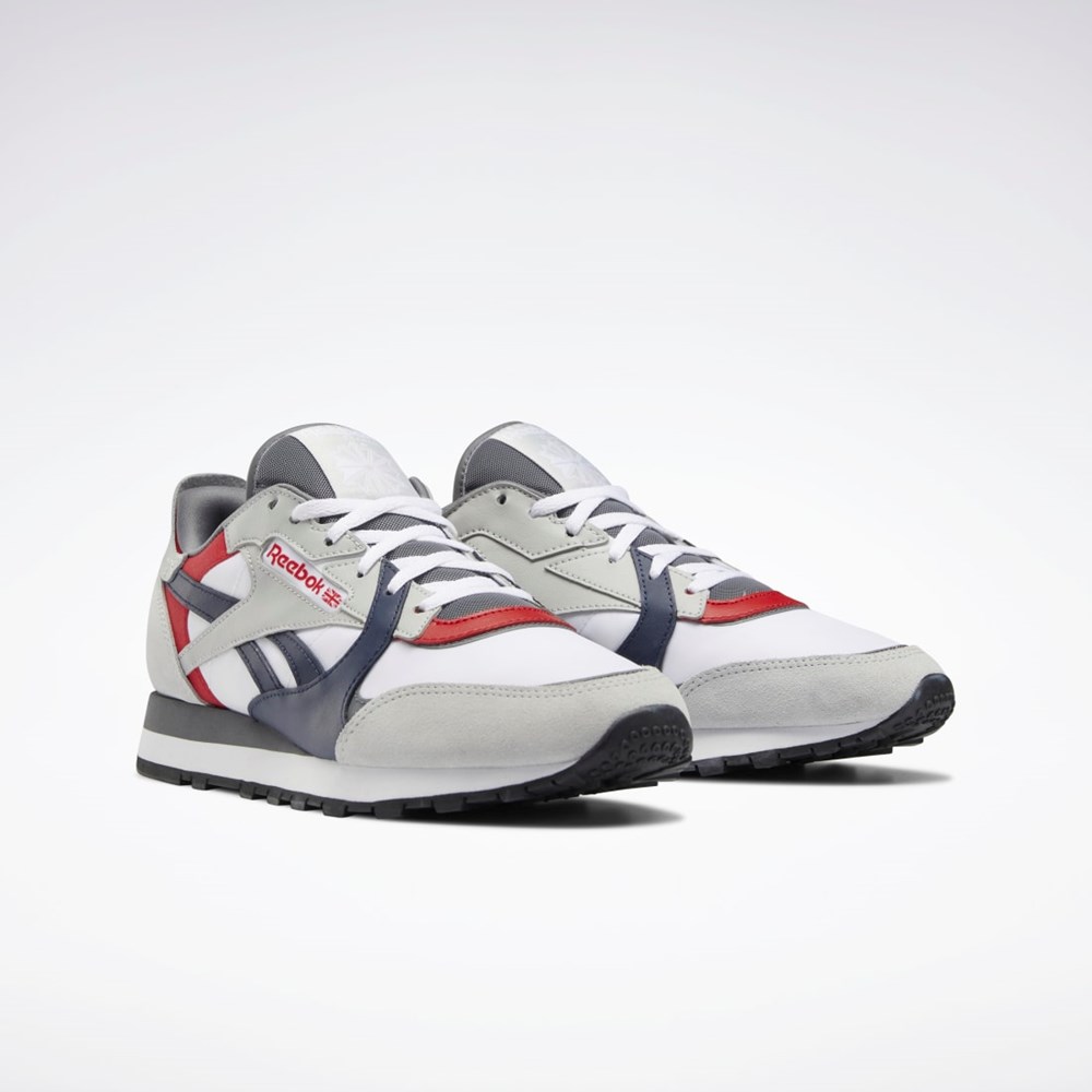 Reebok Classic Leather Shoes Blancas Gris Gris | 05XJULKSY
