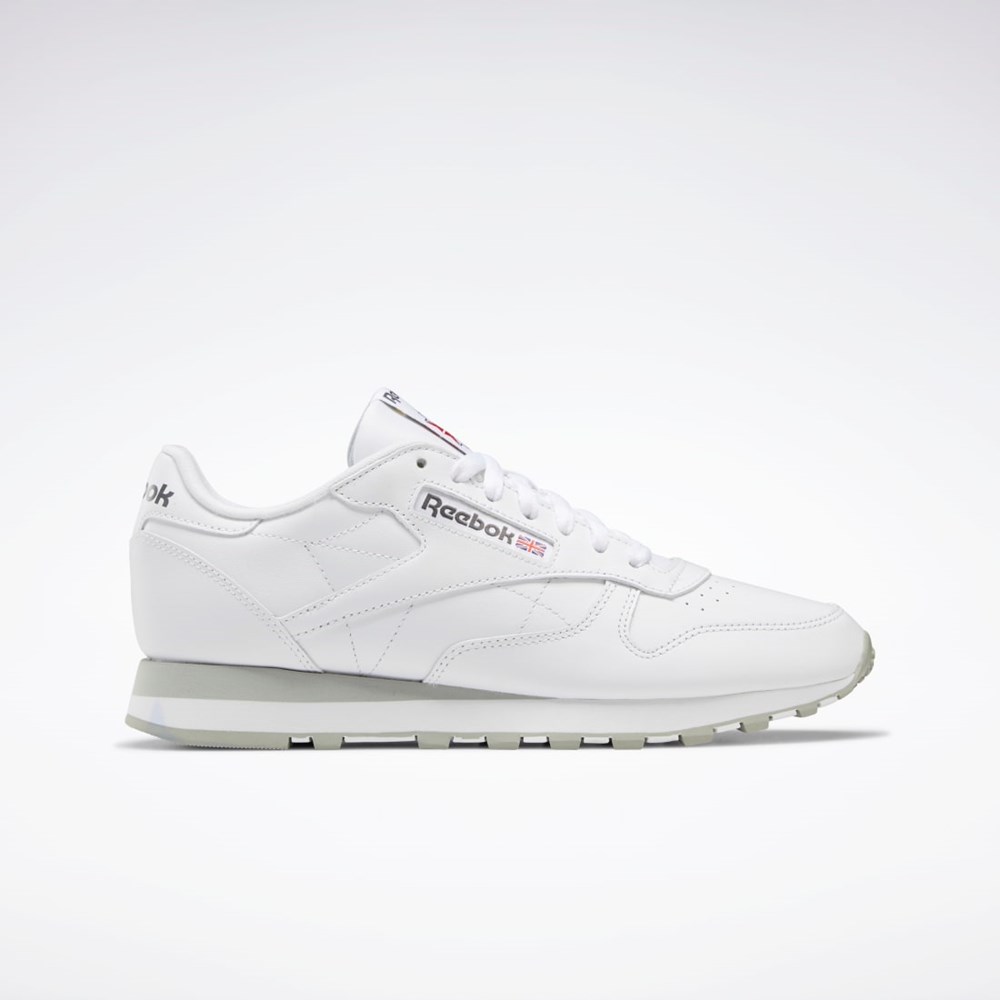 Reebok Classic Leather Shoes Blancas Gris Gris | 16NYBZFCW