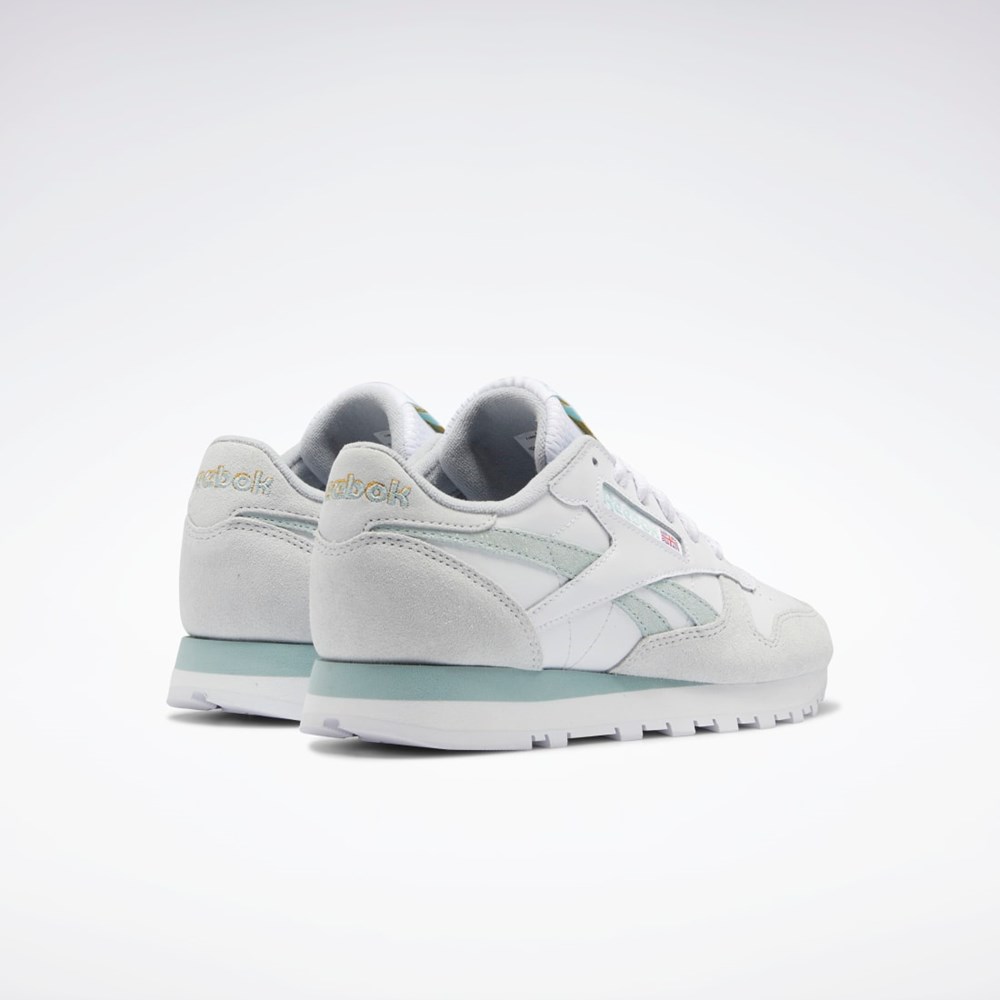 Reebok Classic Leather Shoes Blancas Gris Gris | 36INMJKZU