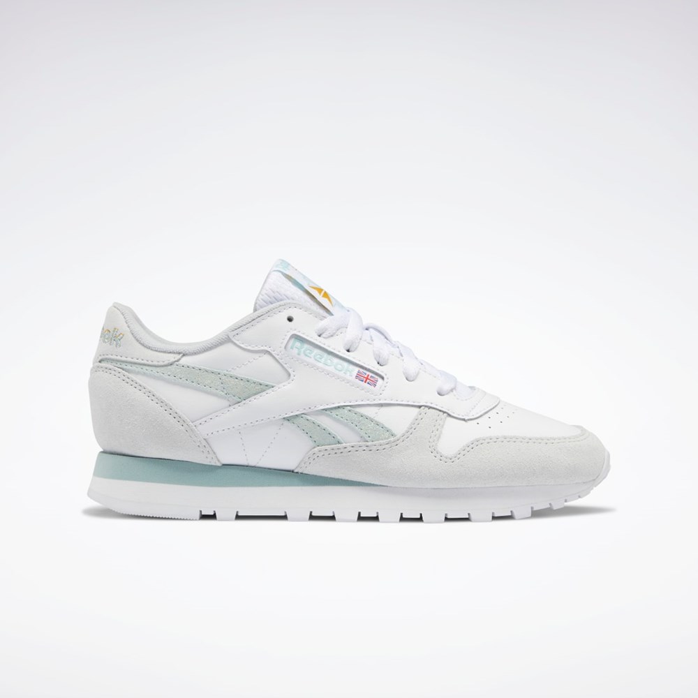Reebok Classic Leather Shoes Blancas Gris Gris | 36INMJKZU