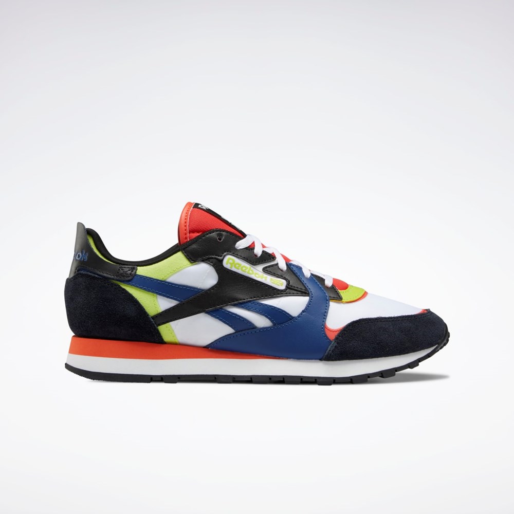 Reebok Classic Leather Shoes Blancas Negras Rojas | 52JYHGTWZ