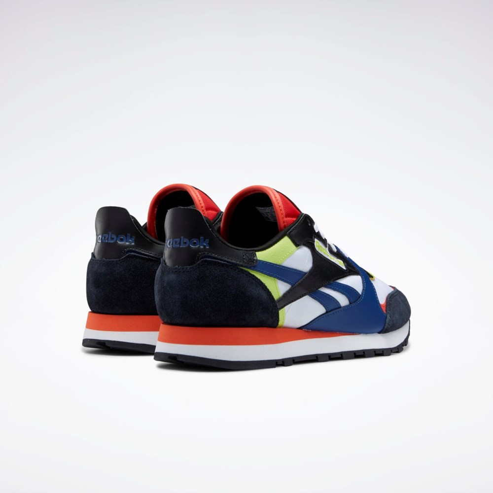 Reebok Classic Leather Shoes Blancas Negras Rojas | 65SOITBEH