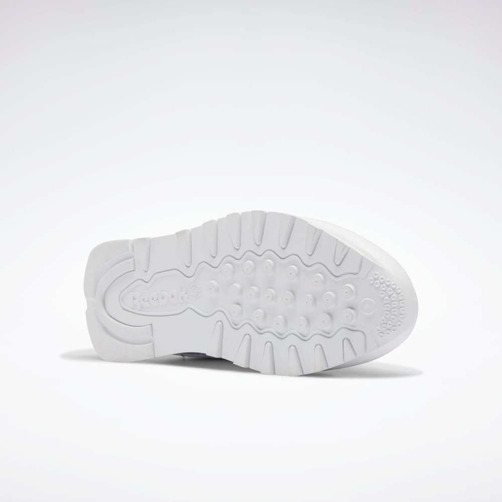 Reebok Classic Leather Shoes - Grade School Blancas Blancas Blancas | 19CNTZPYF