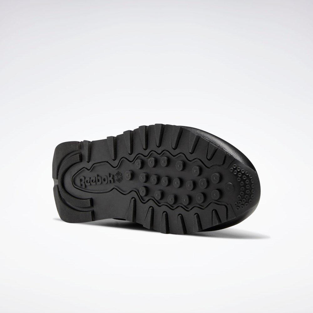 Reebok Classic Leather Shoes - Grade School Negras Negras Negras | 19MTUOCQJ