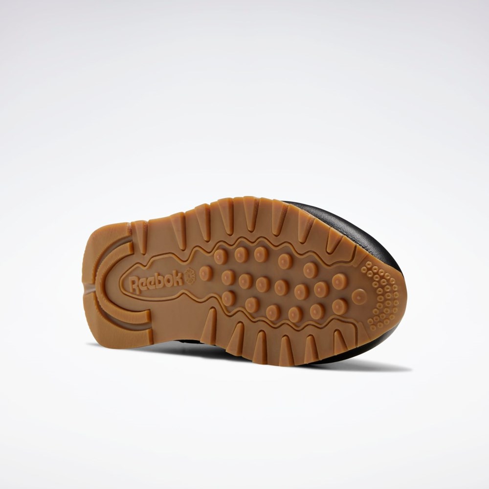 Reebok Classic Leather Shoes - Grade School Negras Negras | 42DSEBXUR
