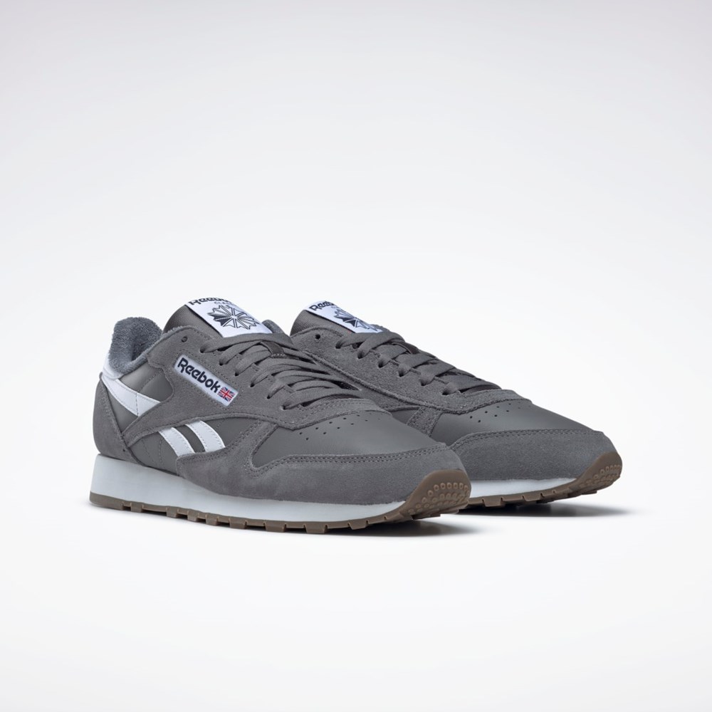 Reebok Classic Leather Shoes Gris Gris Blancas | 89QPRSMYH