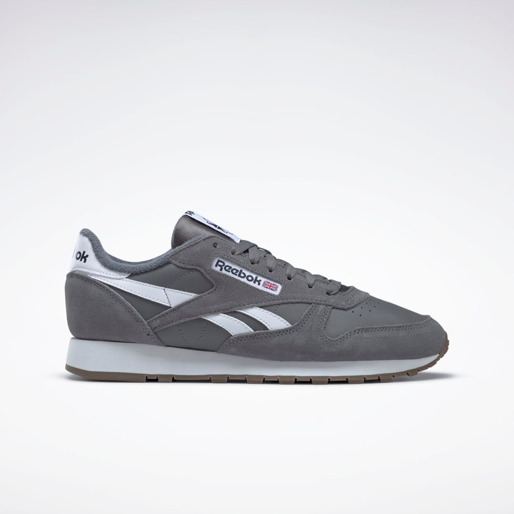 Reebok Classic Leather Shoes Gris Gris Blancas | 89QPRSMYH