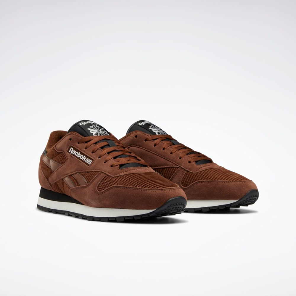Reebok Classic Leather Shoes Marrones Negras | 23FXNMYTI