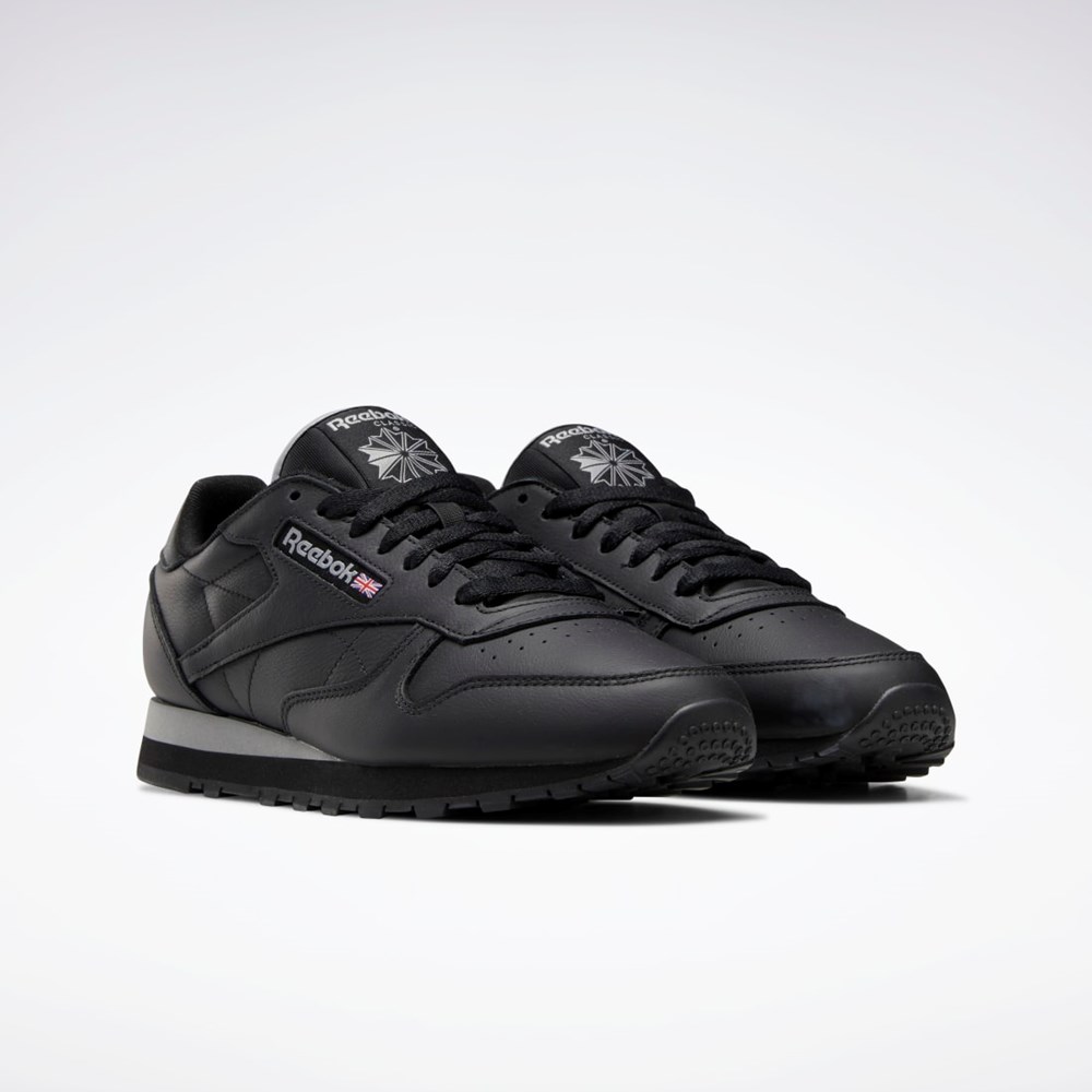 Reebok Classic Leather Shoes Negras Gris Negras | 18GQELHAY