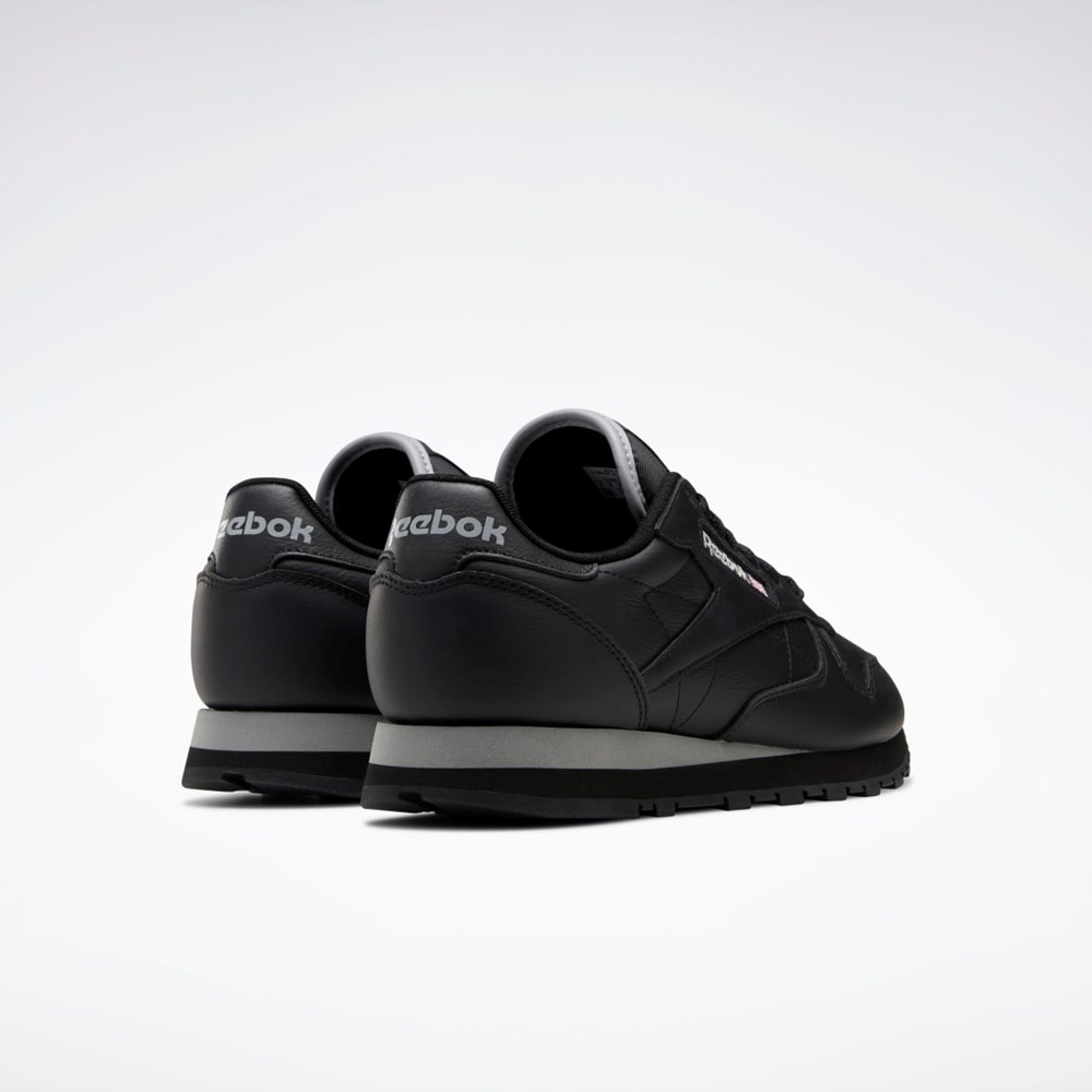 Reebok Classic Leather Shoes Negras Gris Negras | 18GQELHAY