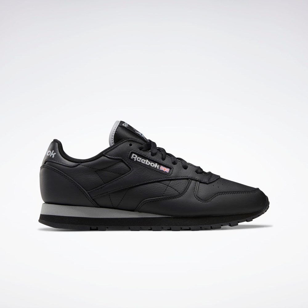 Reebok Classic Leather Shoes Negras Gris Negras | 18GQELHAY