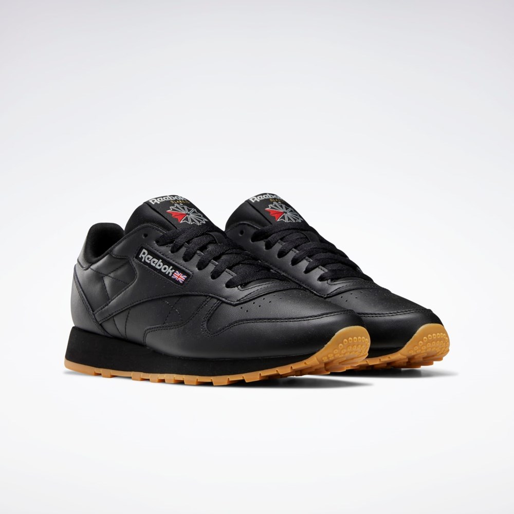 Reebok Classic Leather Shoes Negras Gris | 34EQKOJIL