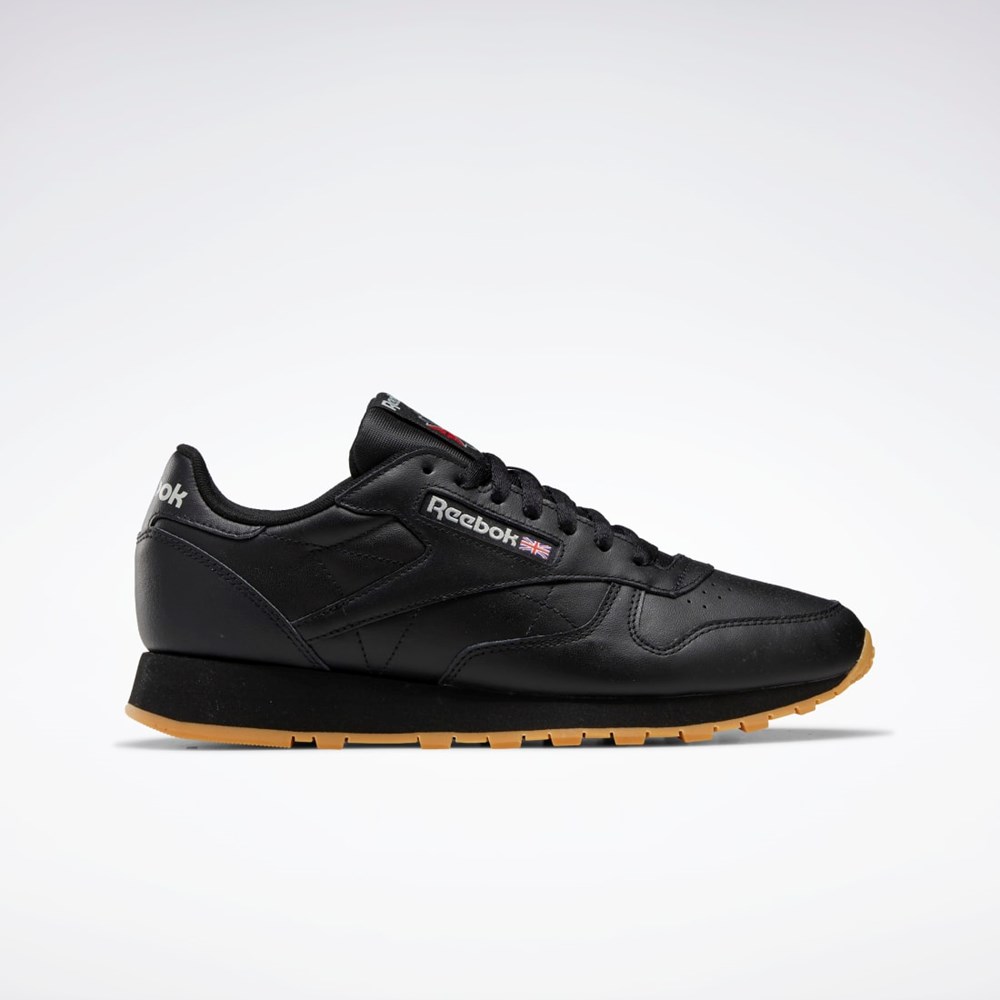 Reebok Classic Leather Shoes Negras Gris | 34EQKOJIL