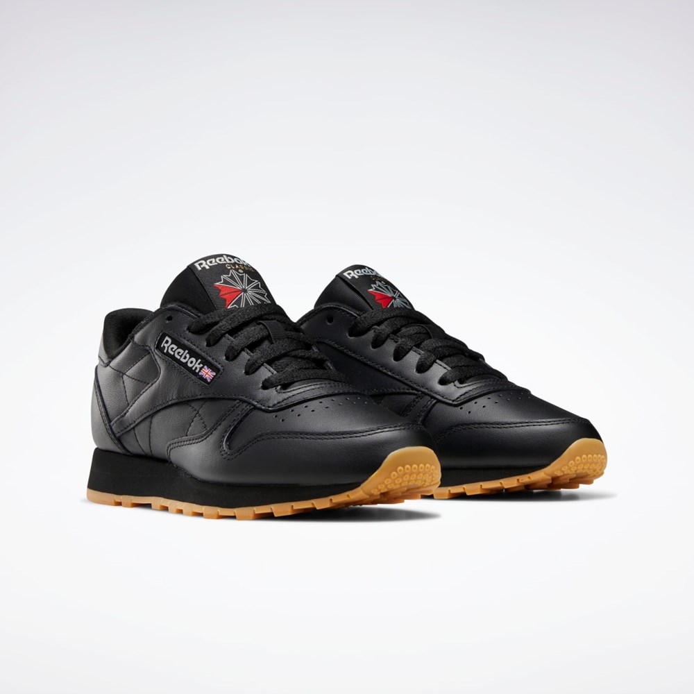Reebok Classic Leather Shoes Negras Gris | 67ZATUBKQ