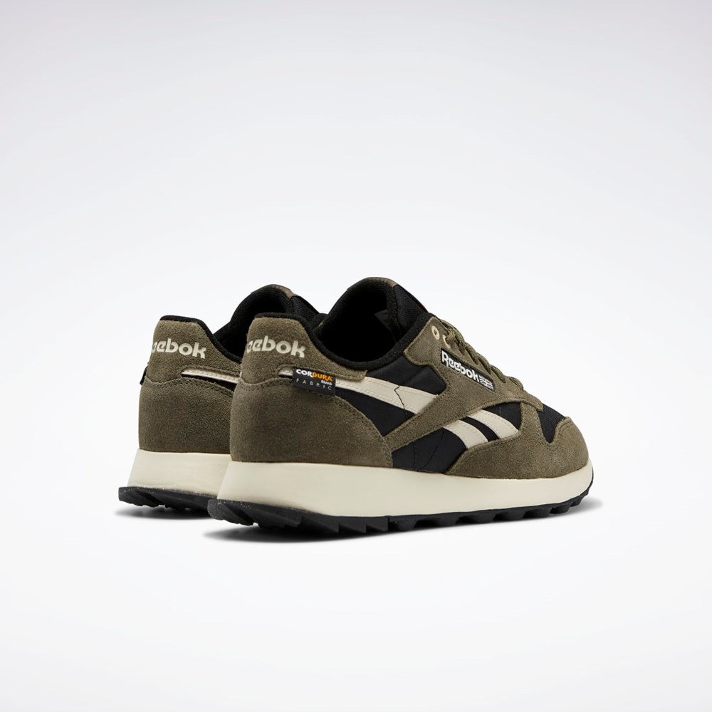 Reebok Classic Leather Shoes Negras Verde | 39ALUDQSO