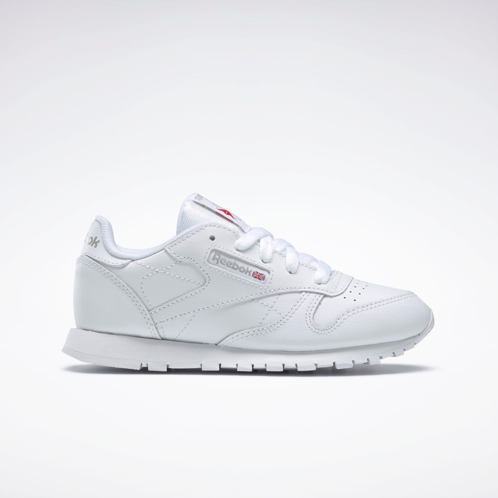 Reebok Classic Leather Shoes - Preschool Blancas | 21OTZCUKS