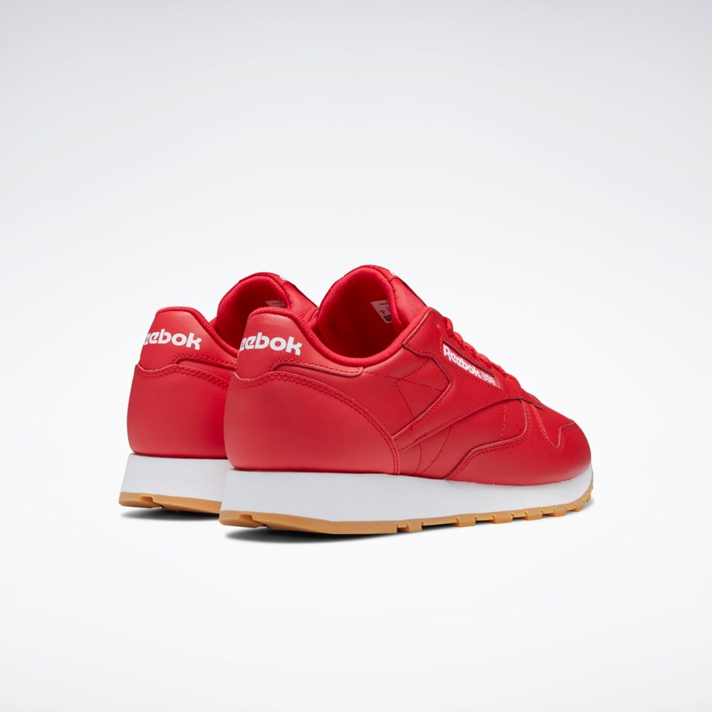 Reebok Classic Leather Shoes Rojas Blancas | 38AXVTZIC