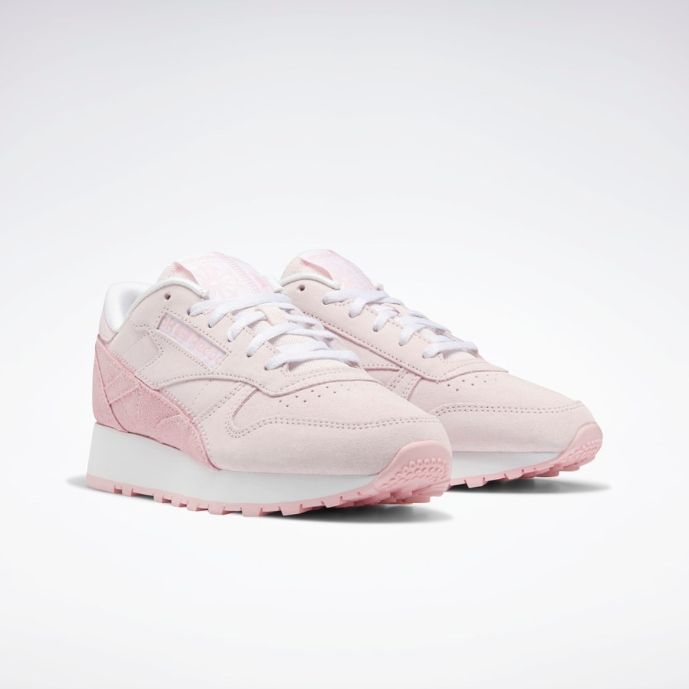 Reebok Classic Leather Shoes Rosas Rosas Blancas | 89LCARBNH