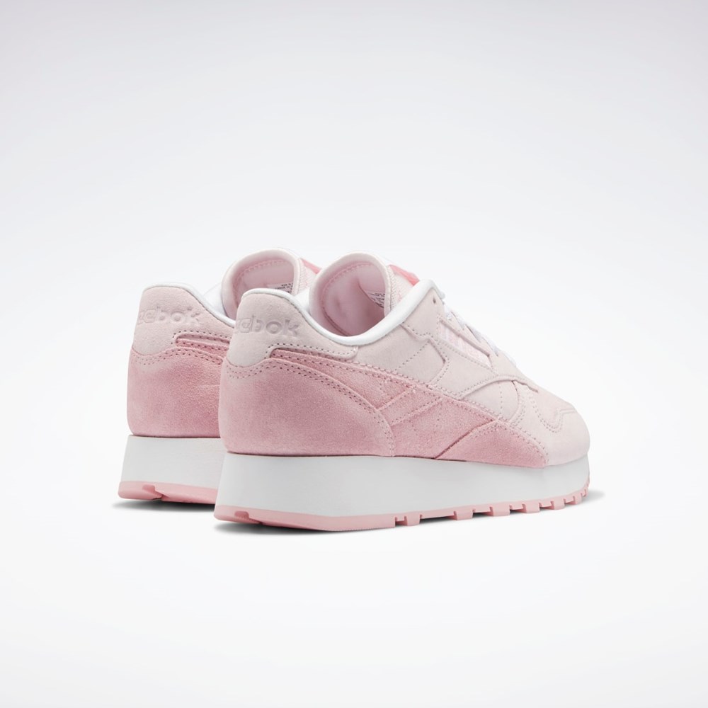 Reebok Classic Leather Shoes Rosas Rosas Blancas | 89LCARBNH