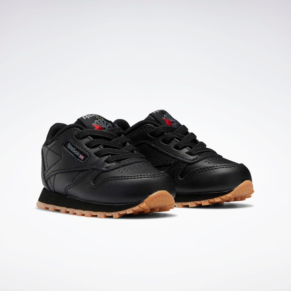 Reebok Classic Leather Shoes - Toddler Negras Negras | 91RPCNWBZ