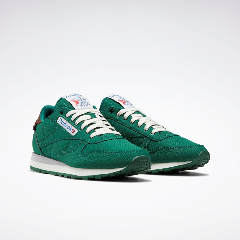 Reebok Classic Leather Shoes Verde Oscuro Marrones | 18INEQSWB