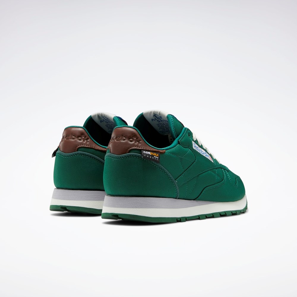 Reebok Classic Leather Shoes Verde Oscuro Marrones | 18INEQSWB