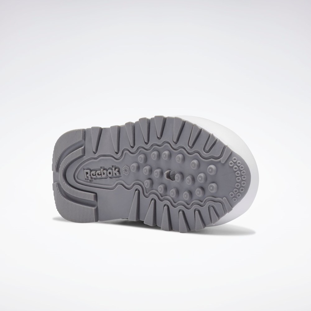 Reebok Classic Leather Step 'n' Flash Shoes - Toddler Blancas Blancas Azul Marino | 85YZEMBFL