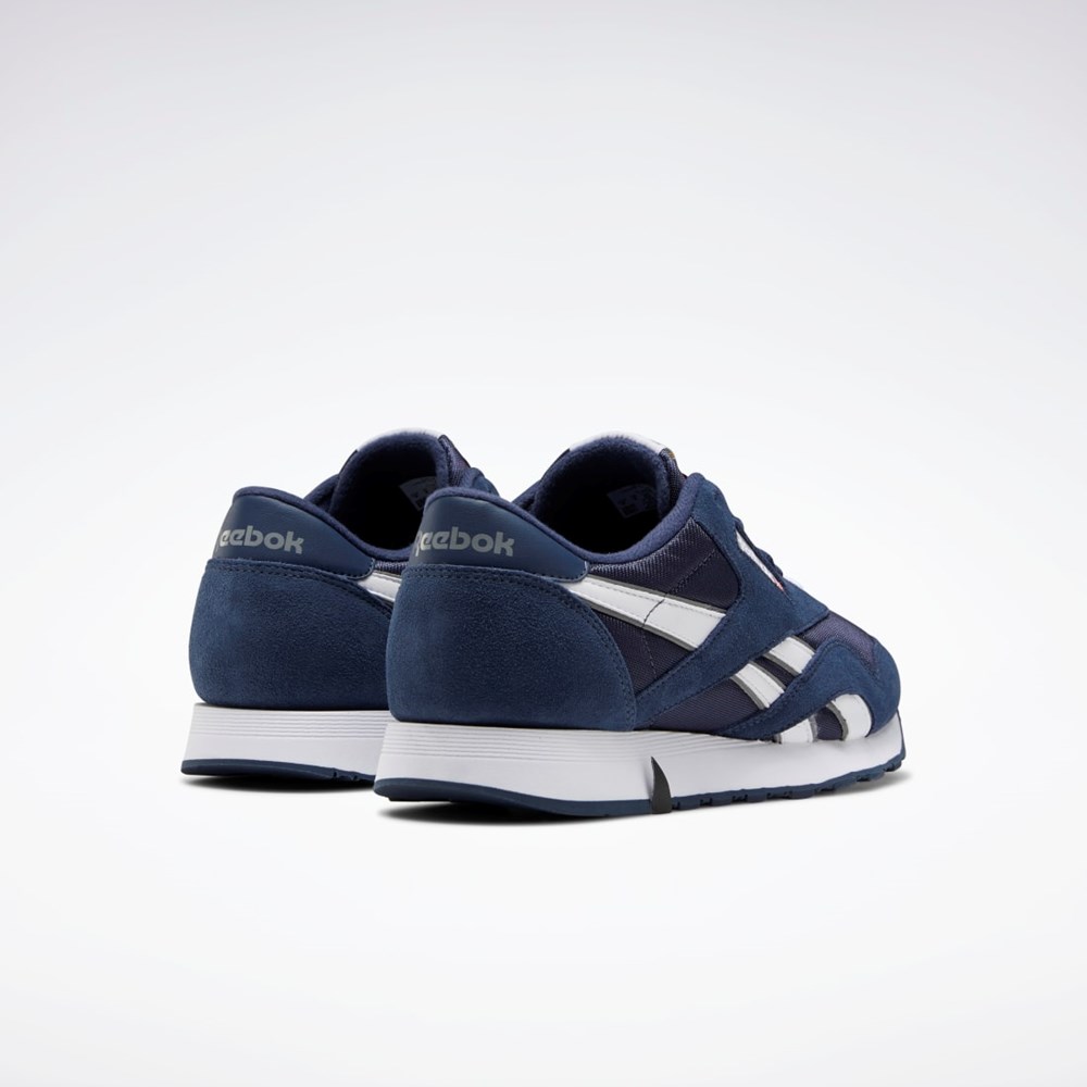 Reebok Classic Nylon Shoes Azul Marino Azul Marino Plateadas | 17LIEMXWK