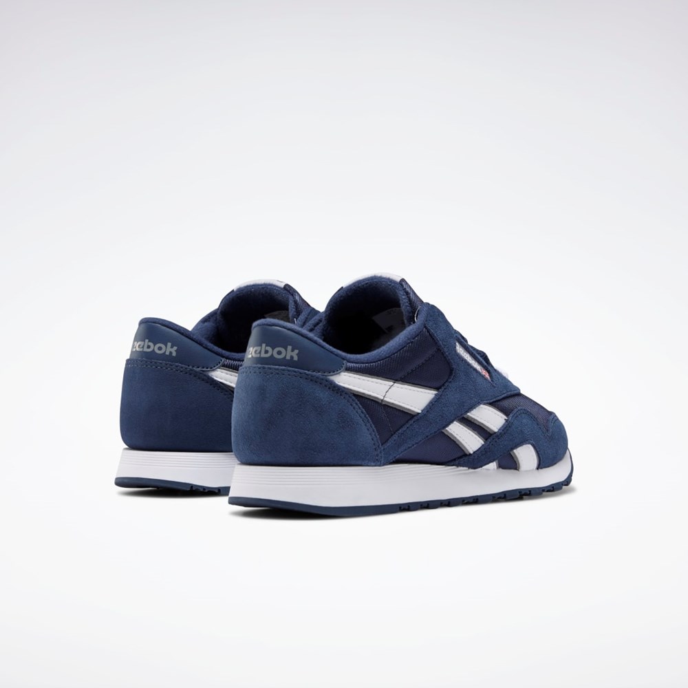 Reebok Classic Nylon Shoes Azul Marino Azul Marino Plateadas | 23TEVMSNI