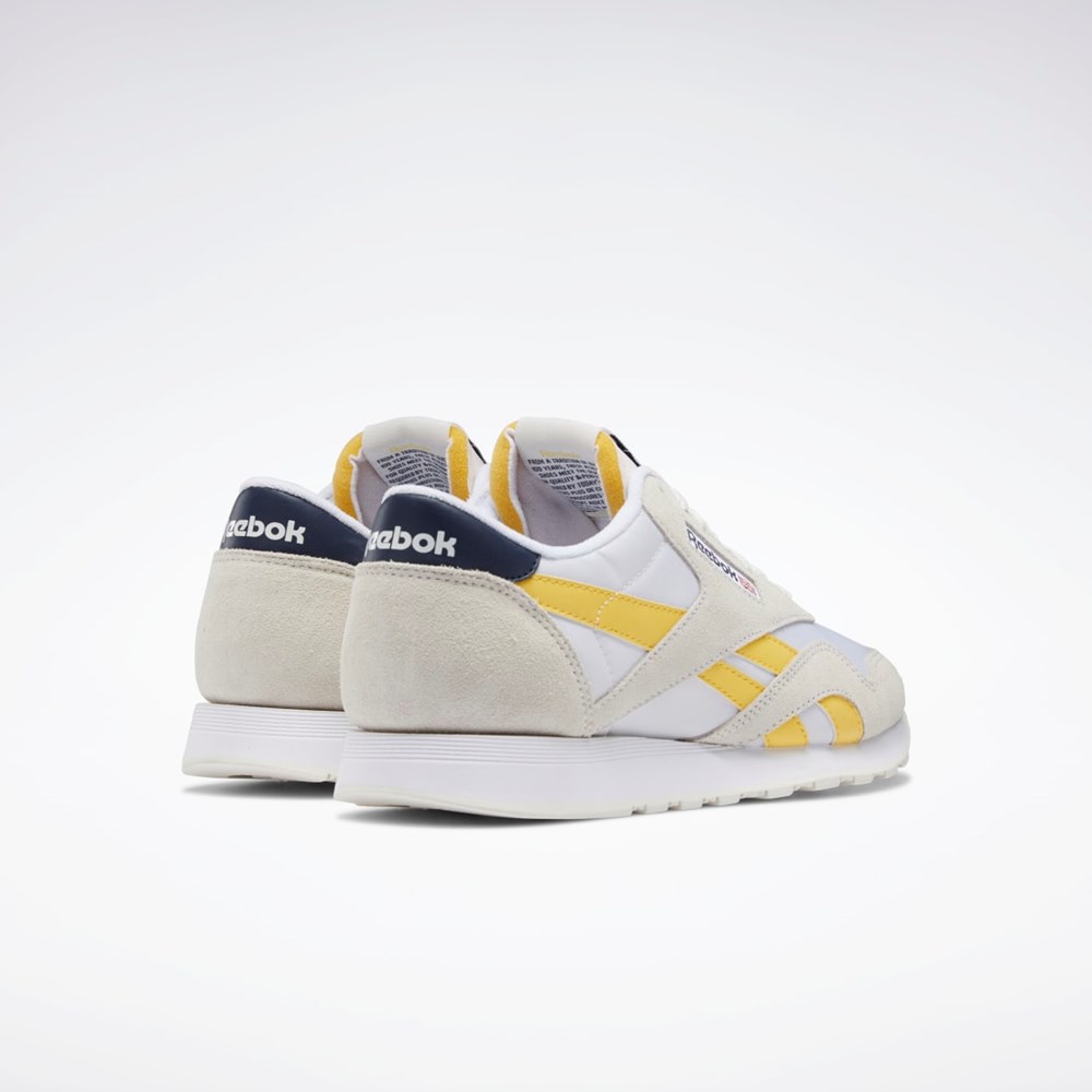Reebok Classic Nylon Shoes Blancas Azul Marino | 63UFSAGOT