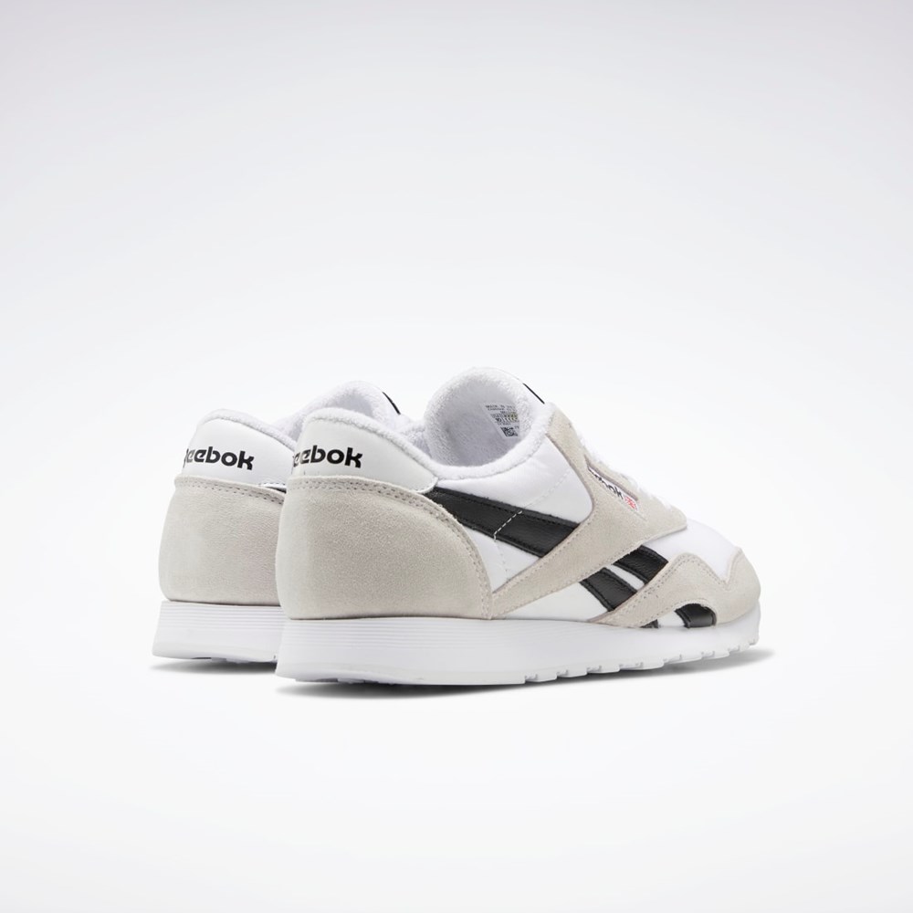 Reebok Classic Nylon Shoes Blancas Blancas Negras | 81VKHNAPM