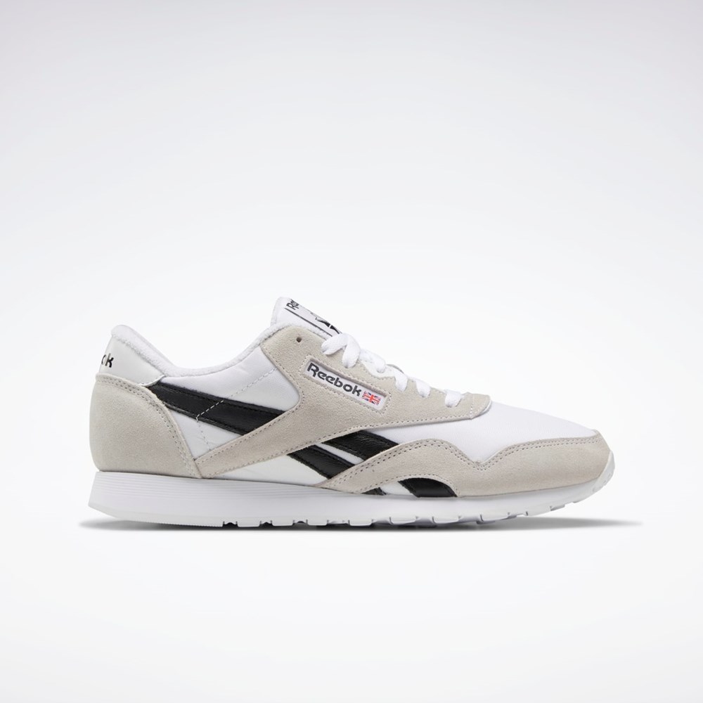 Reebok Classic Nylon Shoes Blancas Blancas Negras | 81VKHNAPM