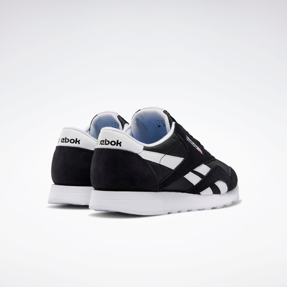 Reebok Classic Nylon Shoes Negras Negras Blancas | 14DVHAUBR