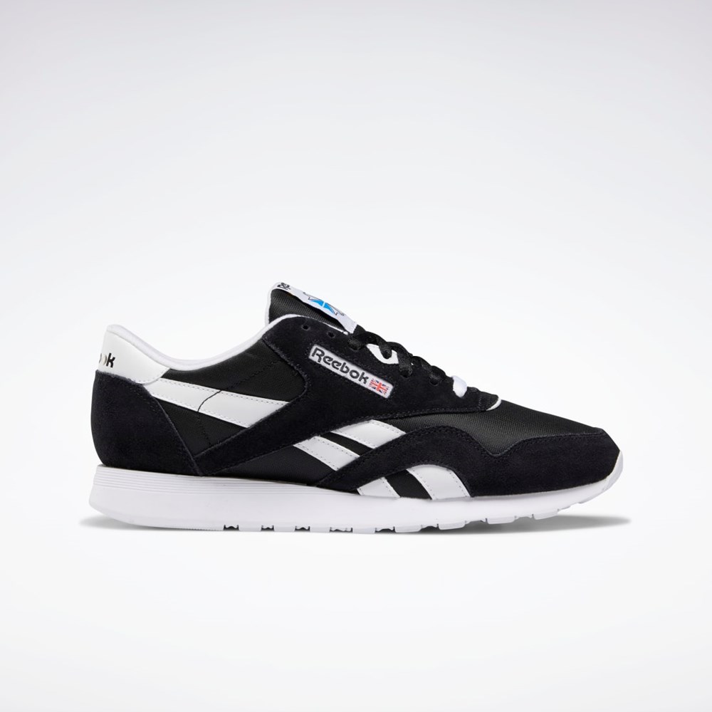 Reebok Classic Nylon Shoes Negras Negras Blancas | 14DVHAUBR