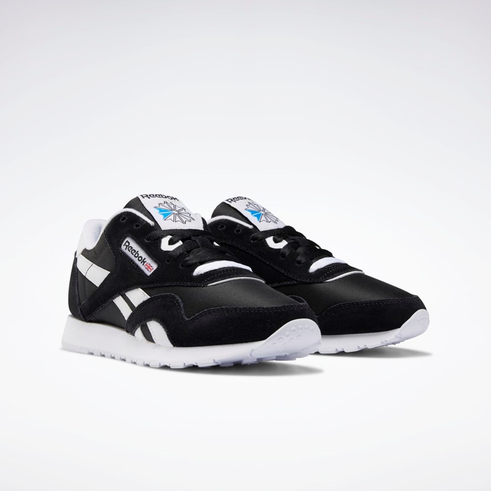 Reebok Classic Nylon Shoes Negras Negras Blancas | 84XVFWKBD