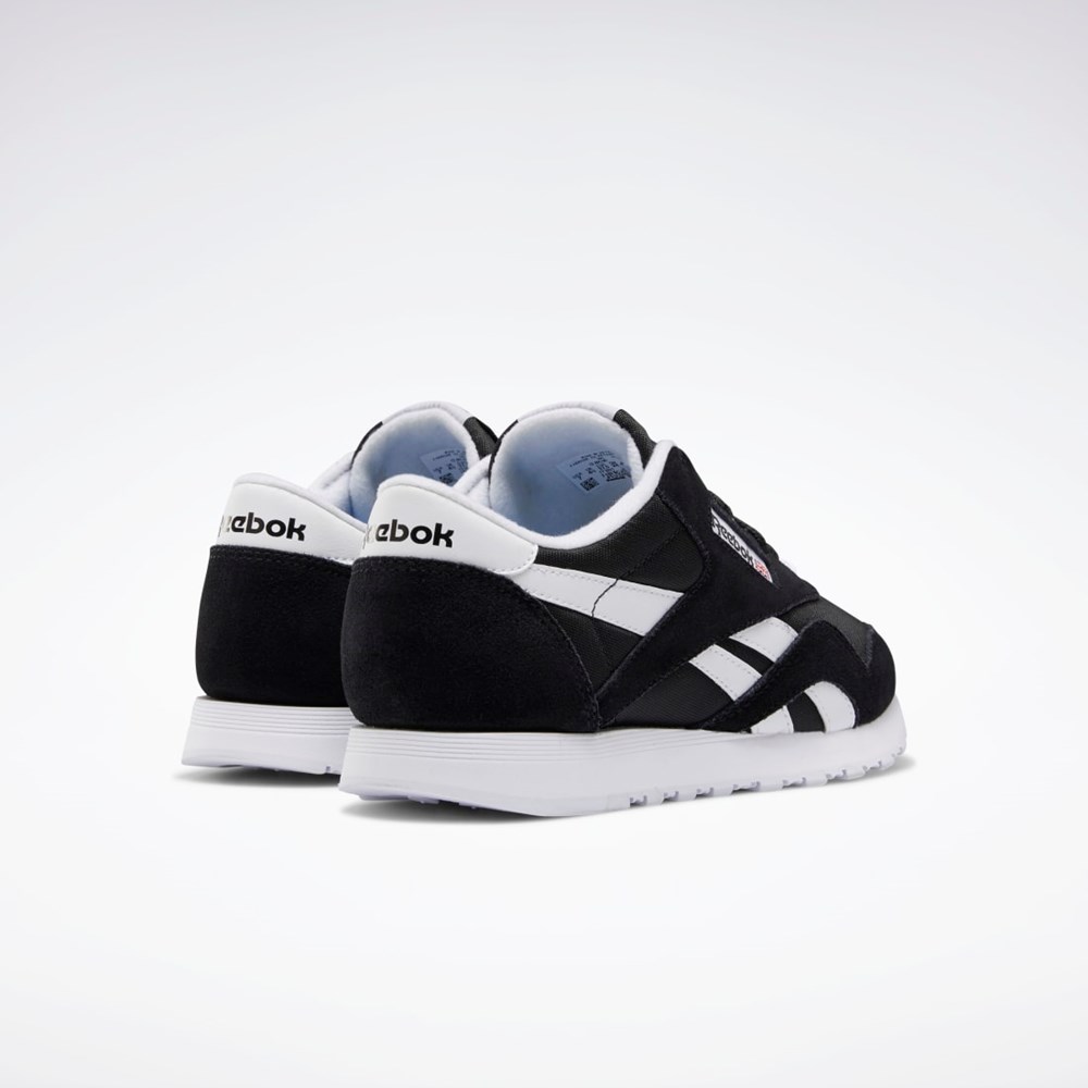 Reebok Classic Nylon Shoes Negras Negras Blancas | 84XVFWKBD